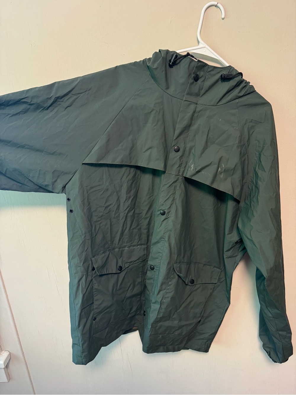 Browning Olive Green Hooded Raincoat